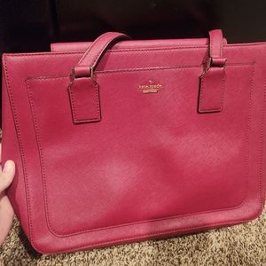 Kate Spade red leather tote